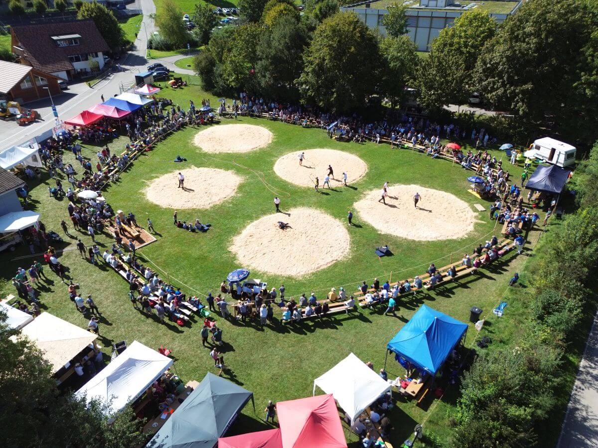 Schwingerfest Mümliswil Luftaufnahme